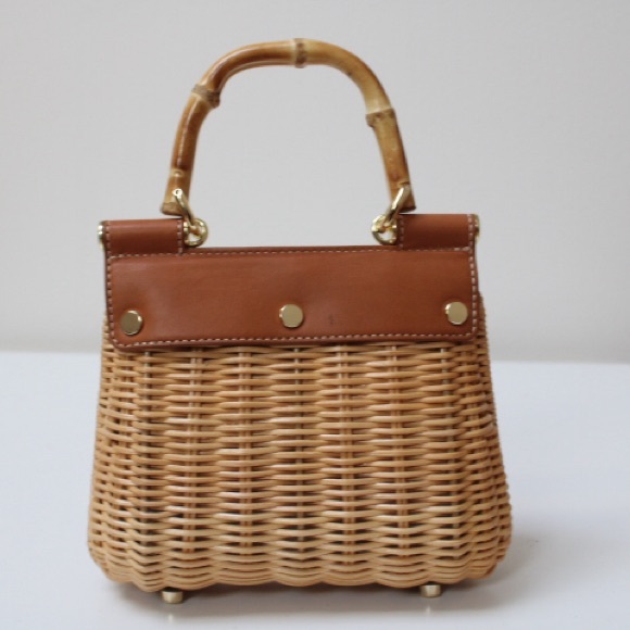 Beautiful J. Mclaughlin Irene wicker bag - Picture 9 of 15